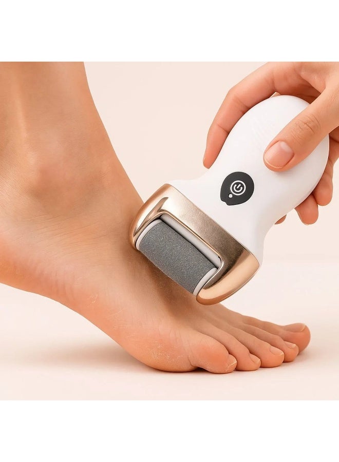 Electric Foot Grinder Callus Remover for Feet Care – Professional Rechargeable Foot File with 3 Grinding Stones – Dual Speed Electric Pedicure Tool – Ergonomic Design for Removing Dead Skin, Cracked Heels & Calluses – Smooth Soft Feet from Heel to Toe - Image 3